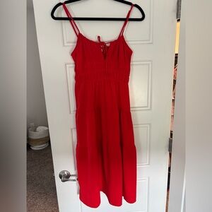 Monteau Vibrant Red Midi Dress